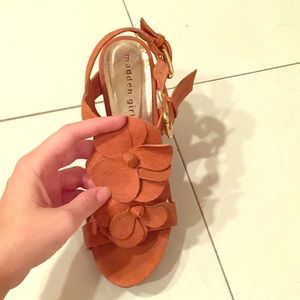 Madden Girl Orange wedges